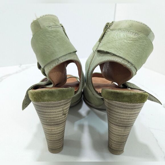 Anthropologie HISPANITAS sued leather side zip ankle peep toe shoes bootie sz 39 - Picture 7 of 11